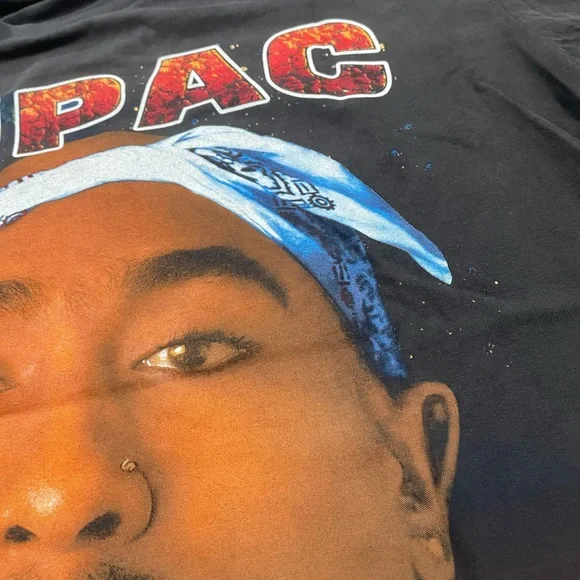 Vintage Tupac Black 1996 size large Tupac Shakur graphic tee #90s #rap - Picture 5 of 7